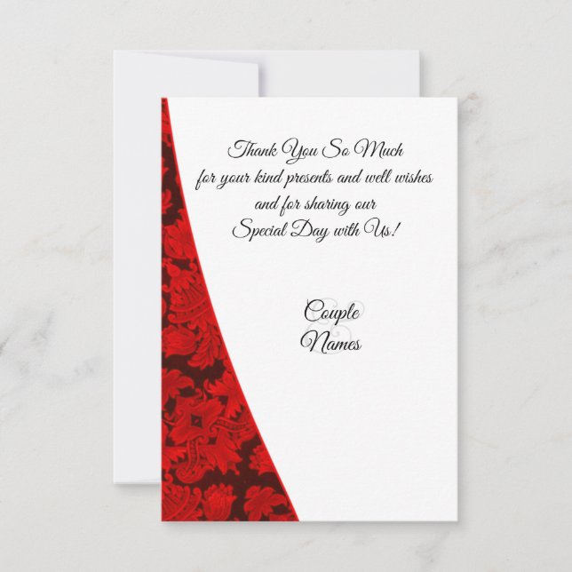 Red paisley thank you (Front)