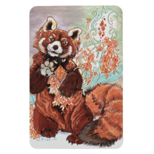 Red Panada Crystalline Vibes Art \ Magnet