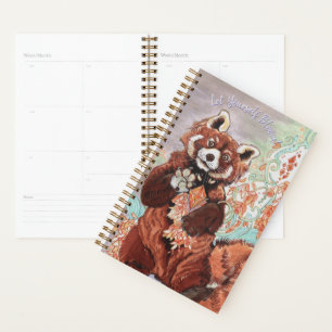 Red Panada Crystalline Vibes Art Planner