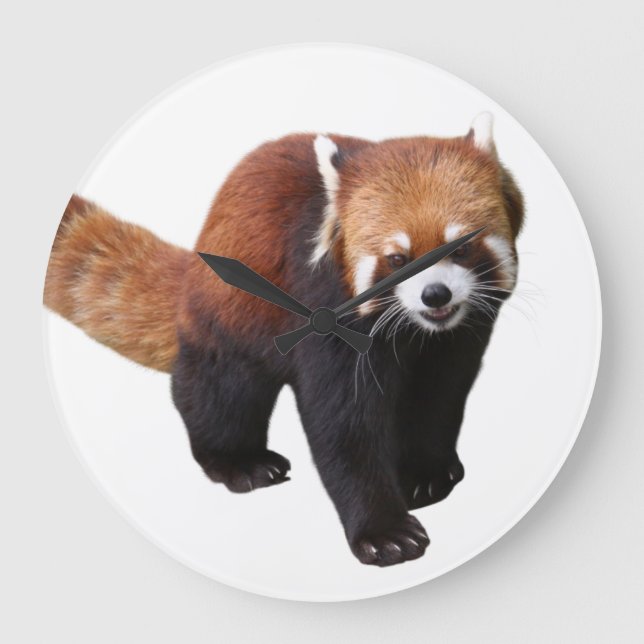 "Red Panda"の 良 製 品 Large Clock (Front)