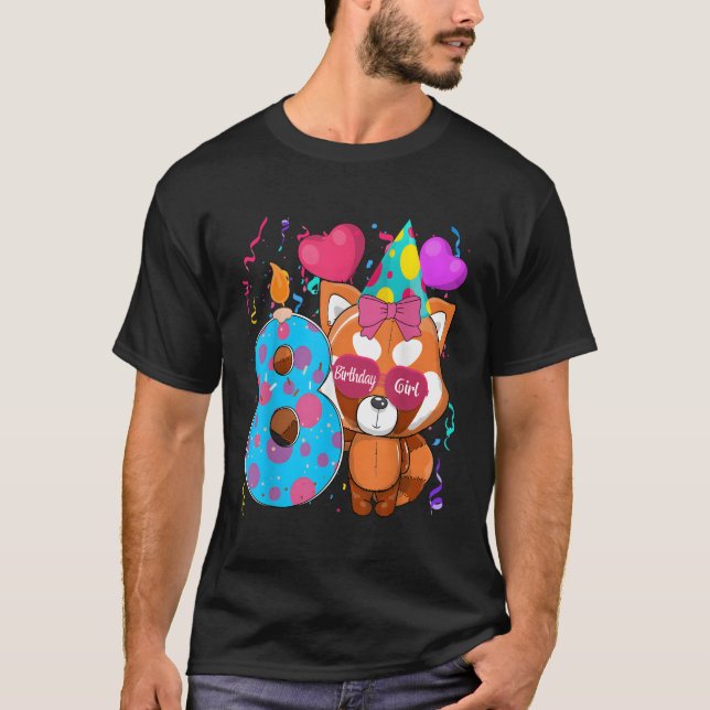 Red Panda 8Th I'M 8 Py T-Shirt (Front)