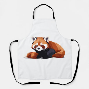 Red Panda Adorable Cute Animal Sleeping Relaxing Apron