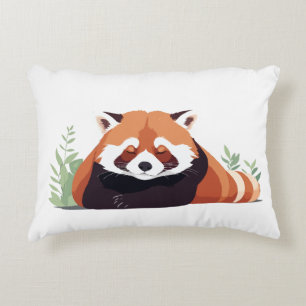 Red Panda Adorable Cute Animal Sleeping Relaxing Decorative Cushion