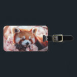 Red Panda Among Cherry Blossoms  Luggage Tag<br><div class="desc">Experience the beauty of nature with this close-up design featuring an adorable red panda nestled amidst vibrant cherry blossoms. A perfect blend of elegance and charm,  this artwork is ideal for nature enthusiasts and wildlife lovers.</div>