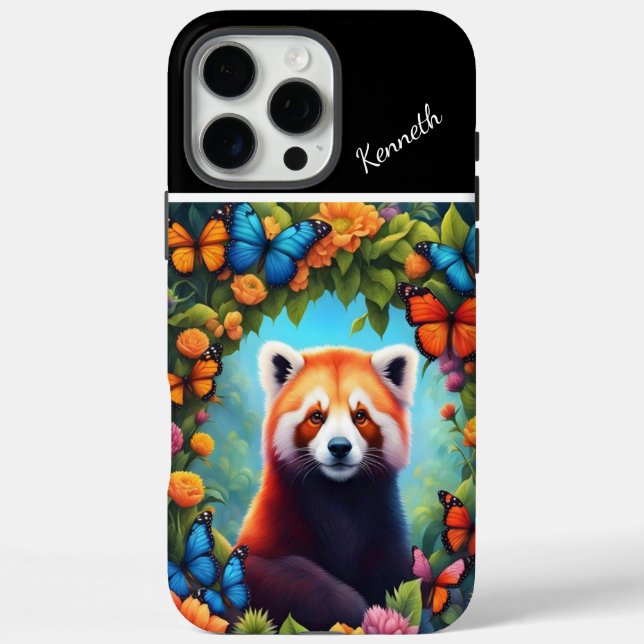 Red Panda Among Flowers Case-Mate iPhone Case (Back)