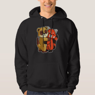 Red Panda And Meerkat Cute Animals For Women Anima Hoodie