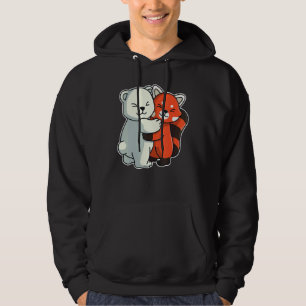 Red Panda And Polar Bear Cute Animals Women Animal Hoodie