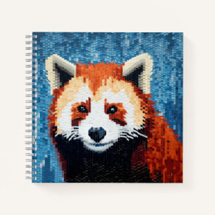 Red Panda Animal Art Decor Paint Mosaic Notebook