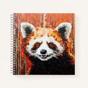 Red Panda Animal Art Decor Paint Mosaic Notebook