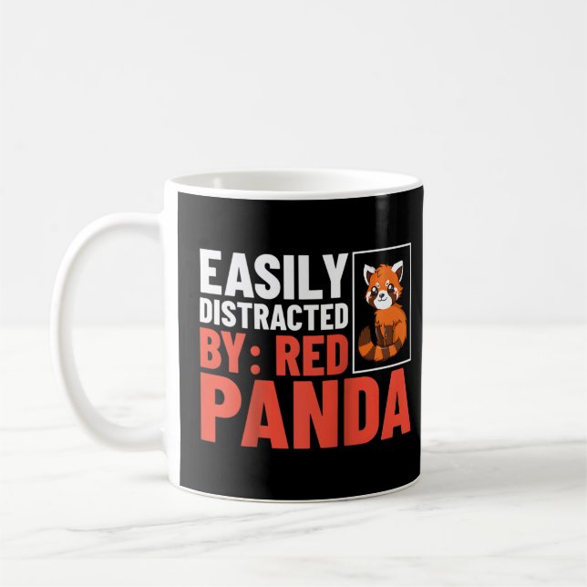 Red Panda Animal Habitat Tail Baseball Coffee Mug (Left)