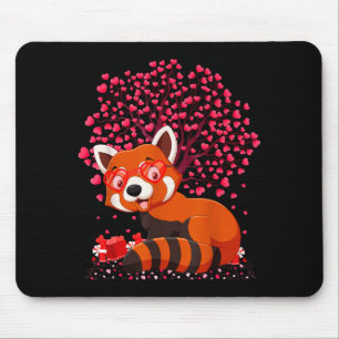 Red Panda Animal Lover Funny Red Panda Valentines Mouse Mat