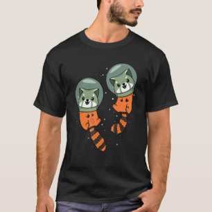 Red Panda Astronaut Kids Spaceship Red Panda T-Shirt