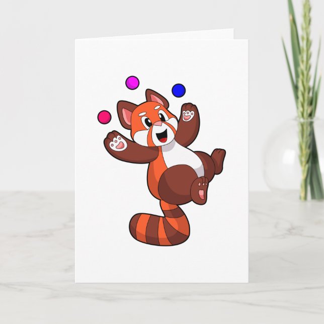 Red panda at Juggle Circus.PNG Card (Front)
