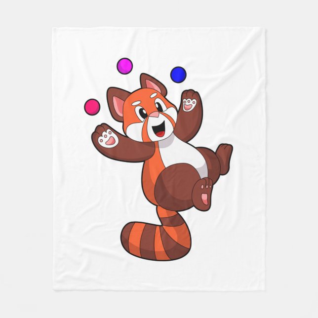 Red panda at Juggle Circus.PNG Fleece Blanket (Front)