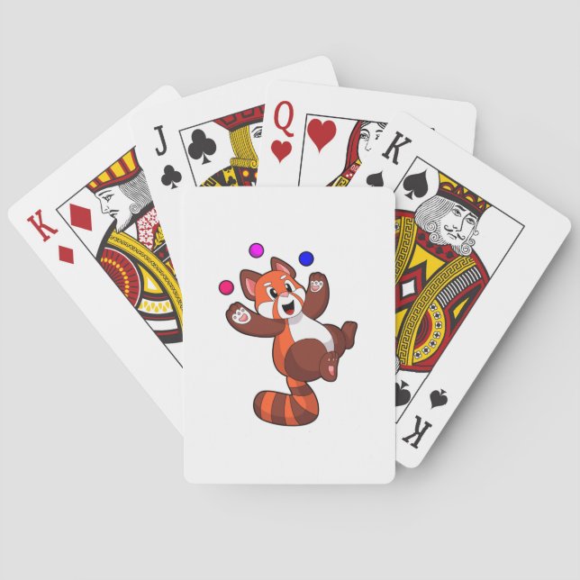 Red panda at Juggle Circus.PNG Playing Cards (Back)