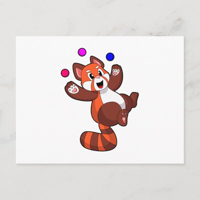 Red panda at Juggle Circus.PNG Postcard (Front)