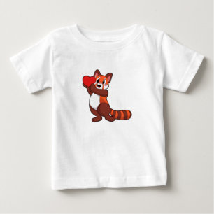 Red panda at Love with Heart.PNG Baby T-Shirt