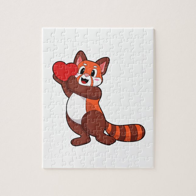Red panda at Love with Heart.PNG Jigsaw Puzzle (Vertical)