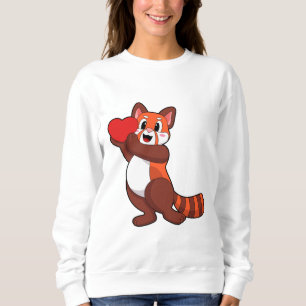 Red panda at Love with Heart.PNG Sweatshirt