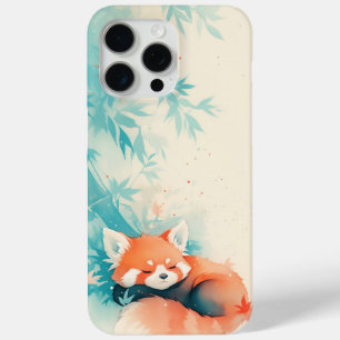 Red Panda Bamboo Forest Nap iPhone 15 Pro Max Case