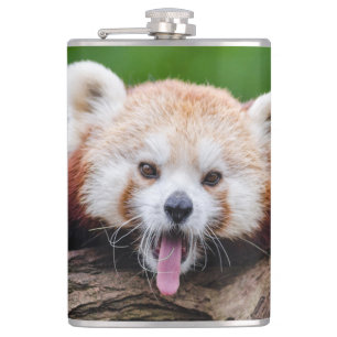 Red Panda Bear Hip Flask