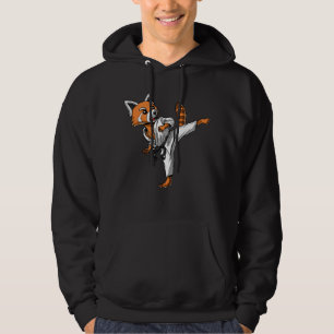 Red Panda Bear Karate Hoodie