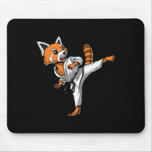 Red Panda Bear Karate Martial Arts Kickboxing Jiu Mouse Mat