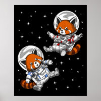 Red Panda Bear Space Astronaut