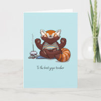 Red Panda Best Yoga Teacher Thank You Artwork
