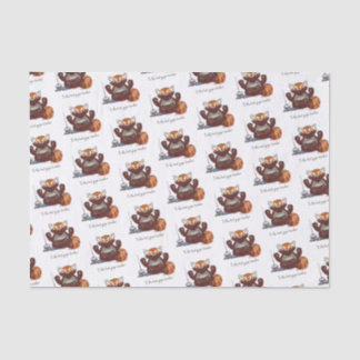 Red Panda Best Yoga Teacher Thank You Artwork Tissue Paper