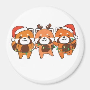 Red Panda Christmas Animals Cute Red Pandas Magnet