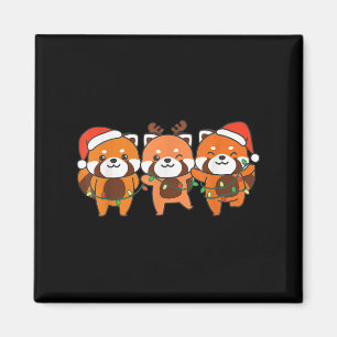 Red Panda Christmas Christmas Animals Cute Red Pan Magnet
