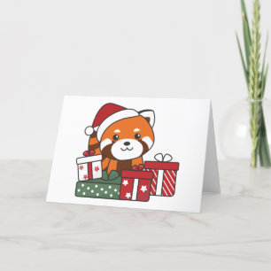 Red Panda Christmas Gift Winter Red Pandas Holiday Card