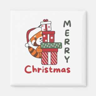 Red Panda Christmas Gift Winter Red Pandas Magnet