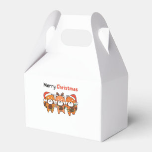 Red Panda Christmas Red Pandas Merry Christmas Favour Box