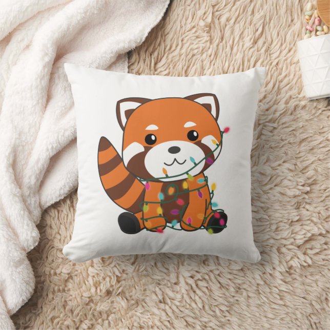 Red Panda Christmas Snow Winter Animals Pandas Cushion (Blanket)