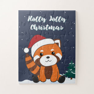 Red Panda Christmas Snow Winter Animals Pandas Jig Jigsaw Puzzle