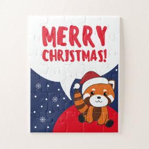 Red Panda Christmas Snow Winter Animals Pandas Jigsaw Puzzle