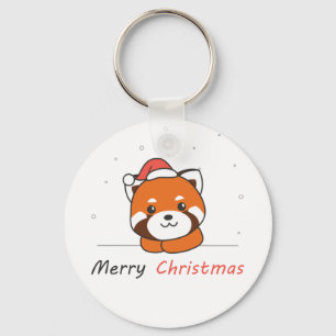 Red Panda Christmas Snow Winter Animals Pandas Key Ring