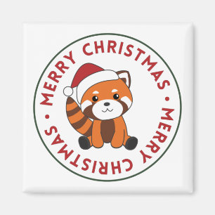 Red Panda Christmas Snow Winter Animals Pandas Mag Magnet