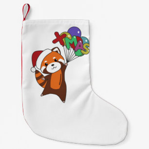 Red Panda Christmas Snow Winter Animals Pandas Small Christmas Stocking