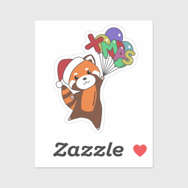 Red Panda Christmas Snow Winter Animals Pandas Sti (Sheet)
