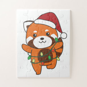 Red Panda Christmas Winter Animals Red Pandas Jigs Jigsaw Puzzle