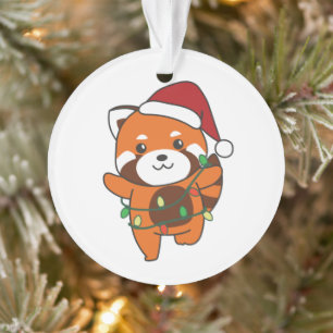 Red Panda Christmas Winter Animals Red Pandas Ornament