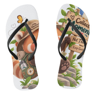 Red Panda Collect Moments Adventure Flip Flops