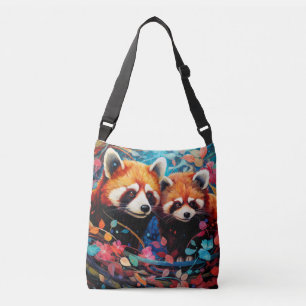Red Panda Colourful Animal Enchanting  Crossbody Bag
