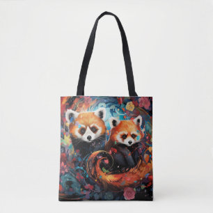 Red Panda Colourful Animal Enchanting Tote Bag