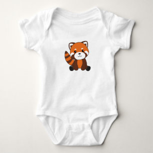 Red Panda Cute Animals For Kids Kawaii Baby Bodysuit