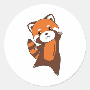 Red Panda Cute Animals For Kids Kawaii Classic Round Sticker