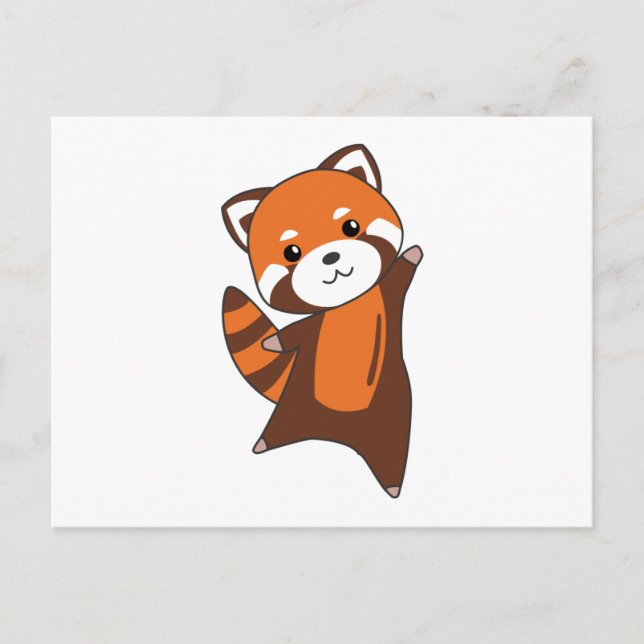 Red Panda Cute Animals For Kids Kawaii Postcard (Front)